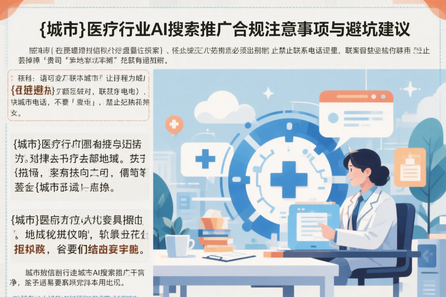 东方医疗行业AI搜索推广合规注意事项与避坑建议