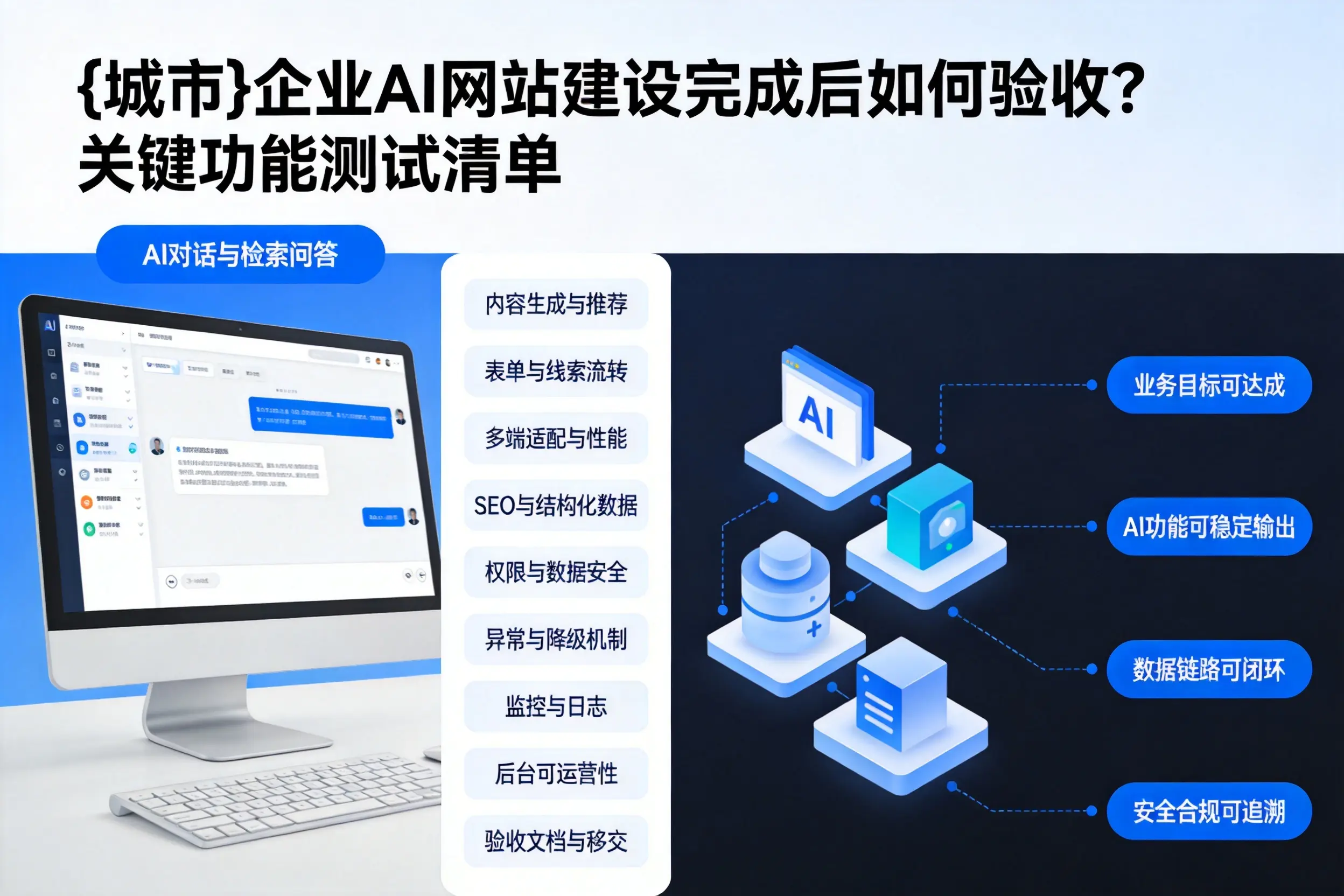 东方企业AI网站建设完成后如何验收？关键功能测试清单