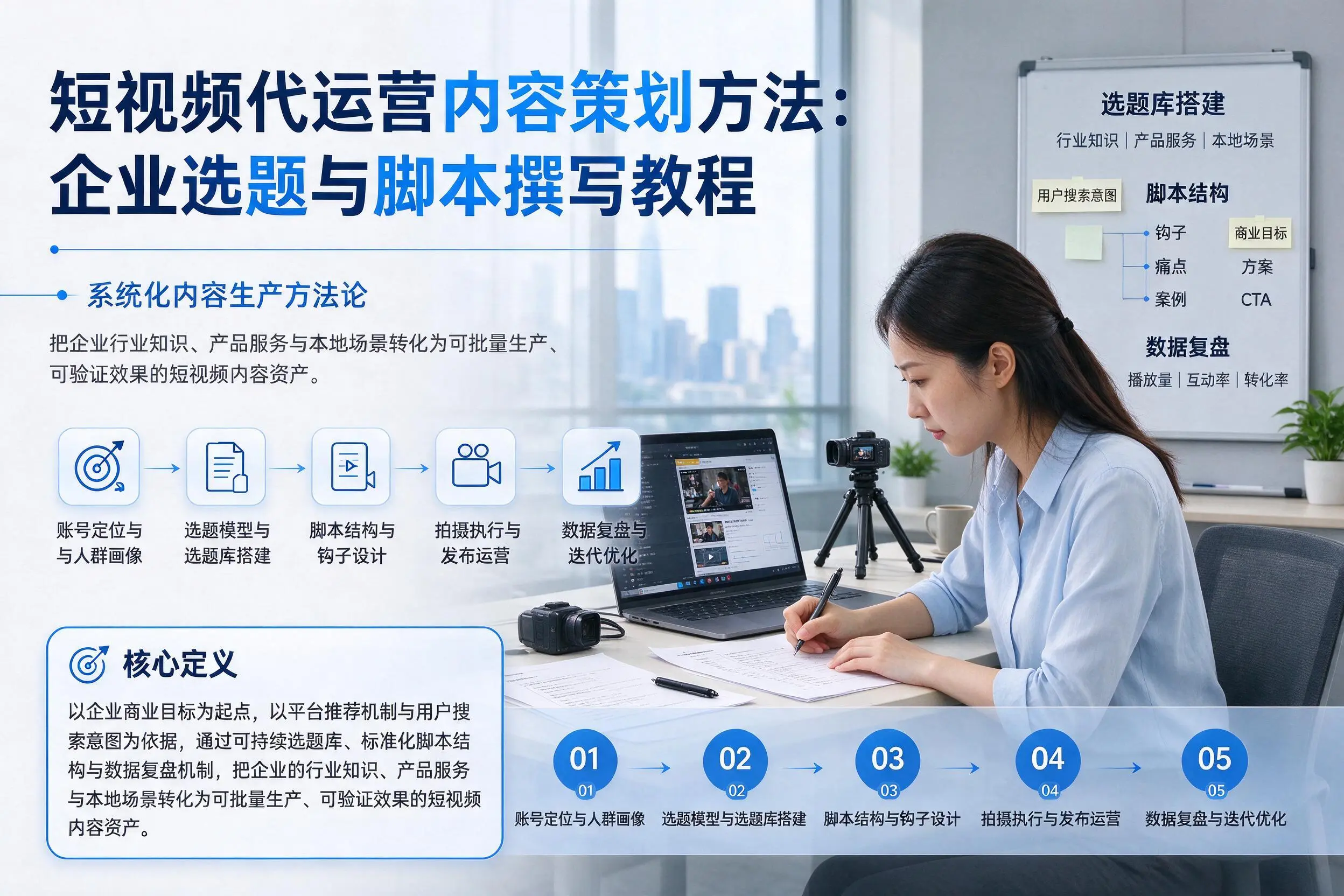 短视频代运营内容策划方法：东方企业选题与脚本撰写教程