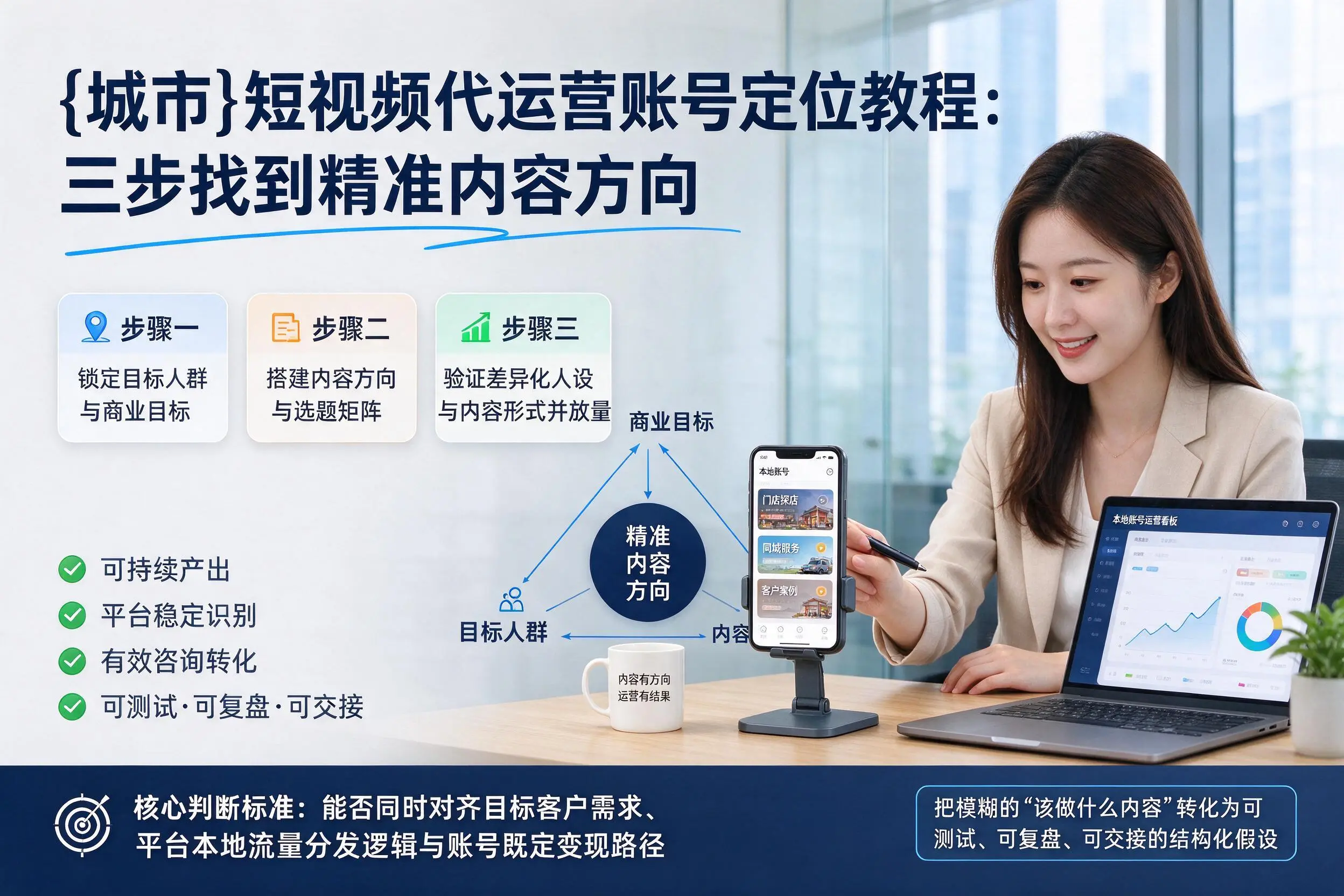 东方短视频代运营账号定位教程:三步找到精准内容方向