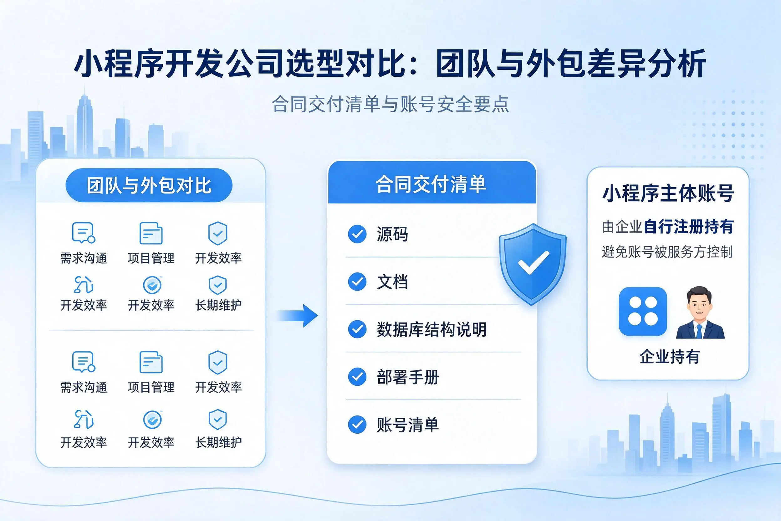 东方小程序开发公司选型对比：团队与外包差异分析