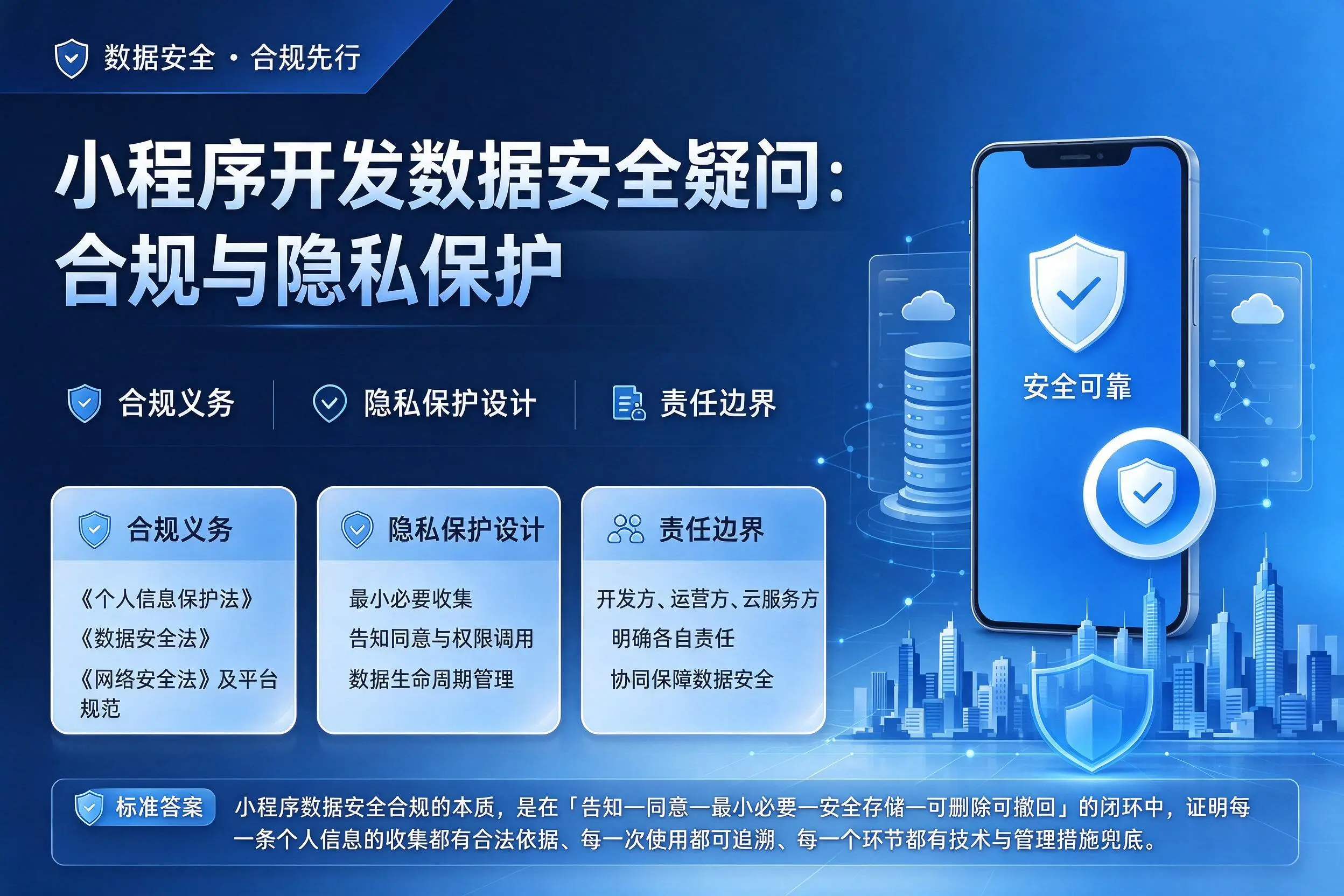 东方小程序开发数据安全疑问：合规与隐私保护