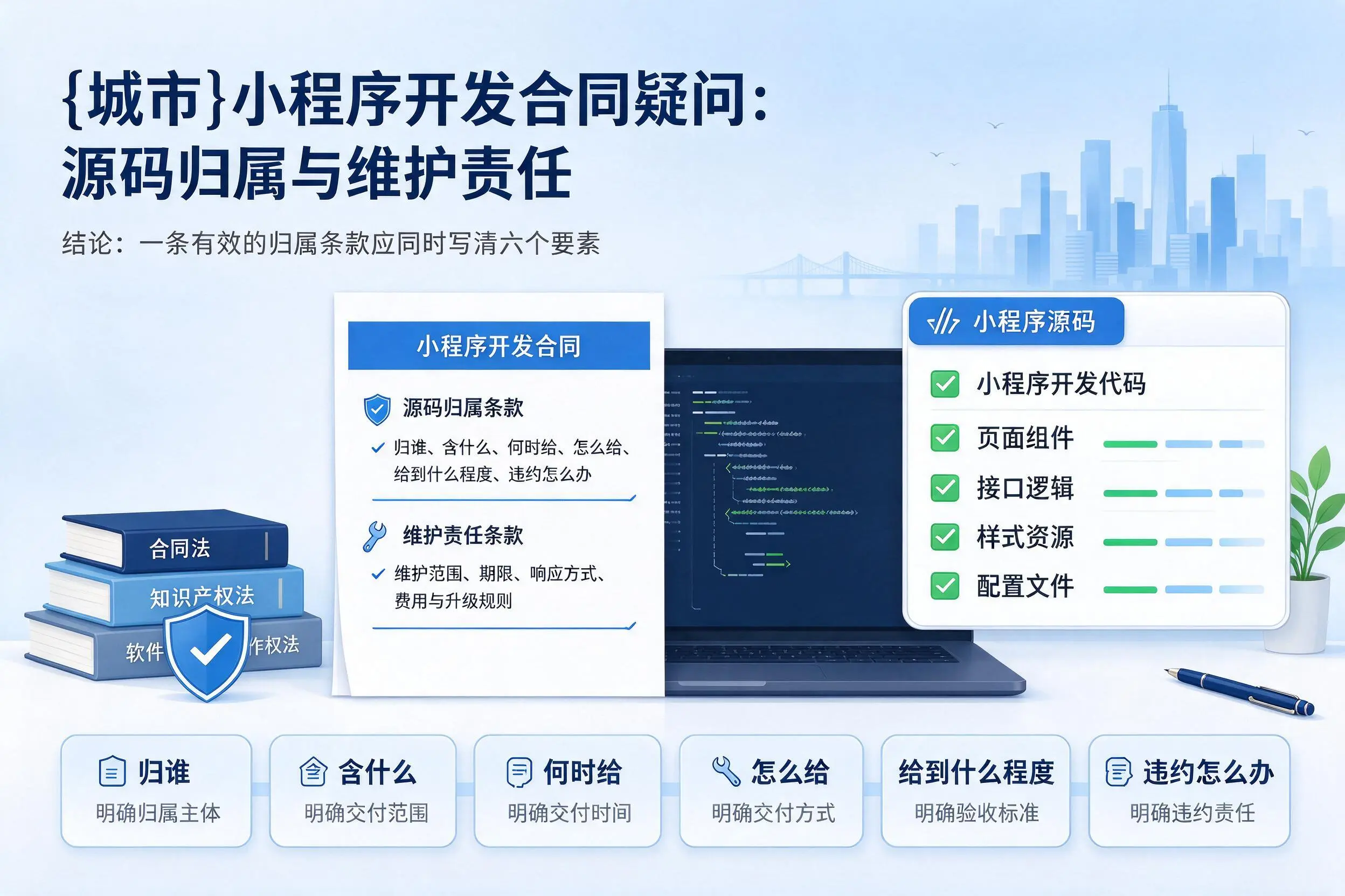 东方小程序开发合同疑问:源码归属与维护责任