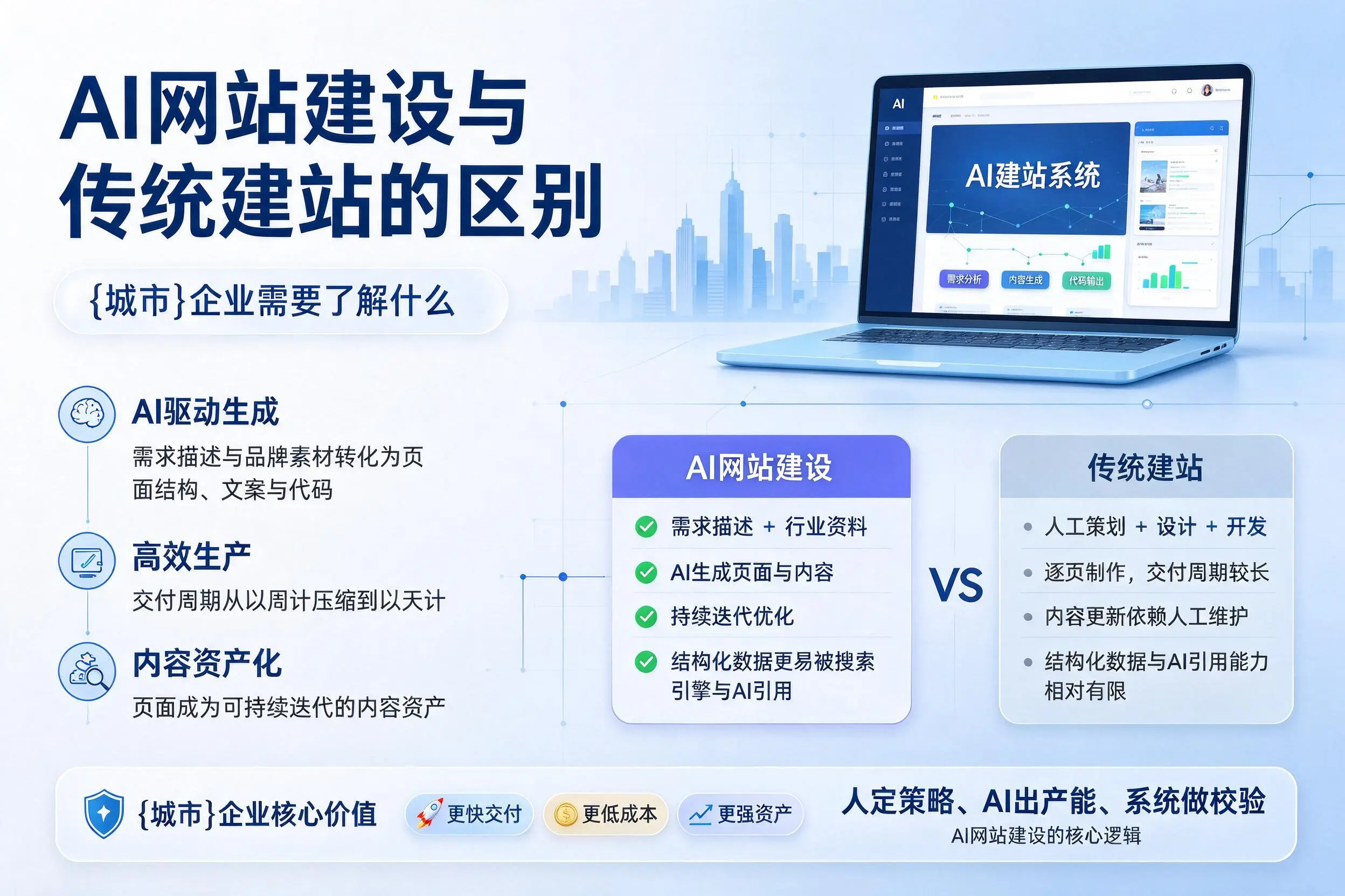 AI网站建设与传统建站的区别，东方企业需要了解什么