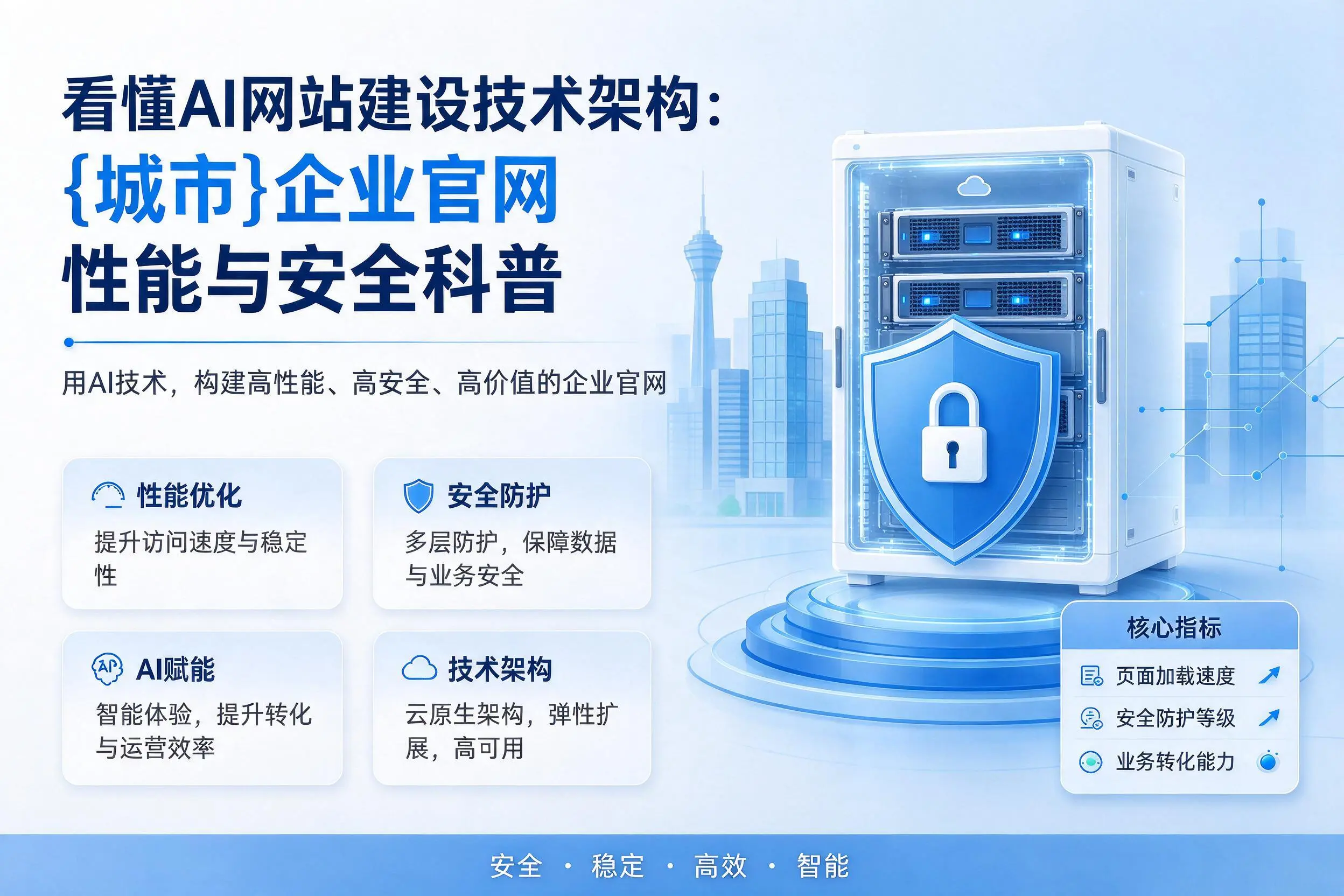 看懂AI网站建设技术架构:东方企业官网性能与安全科普