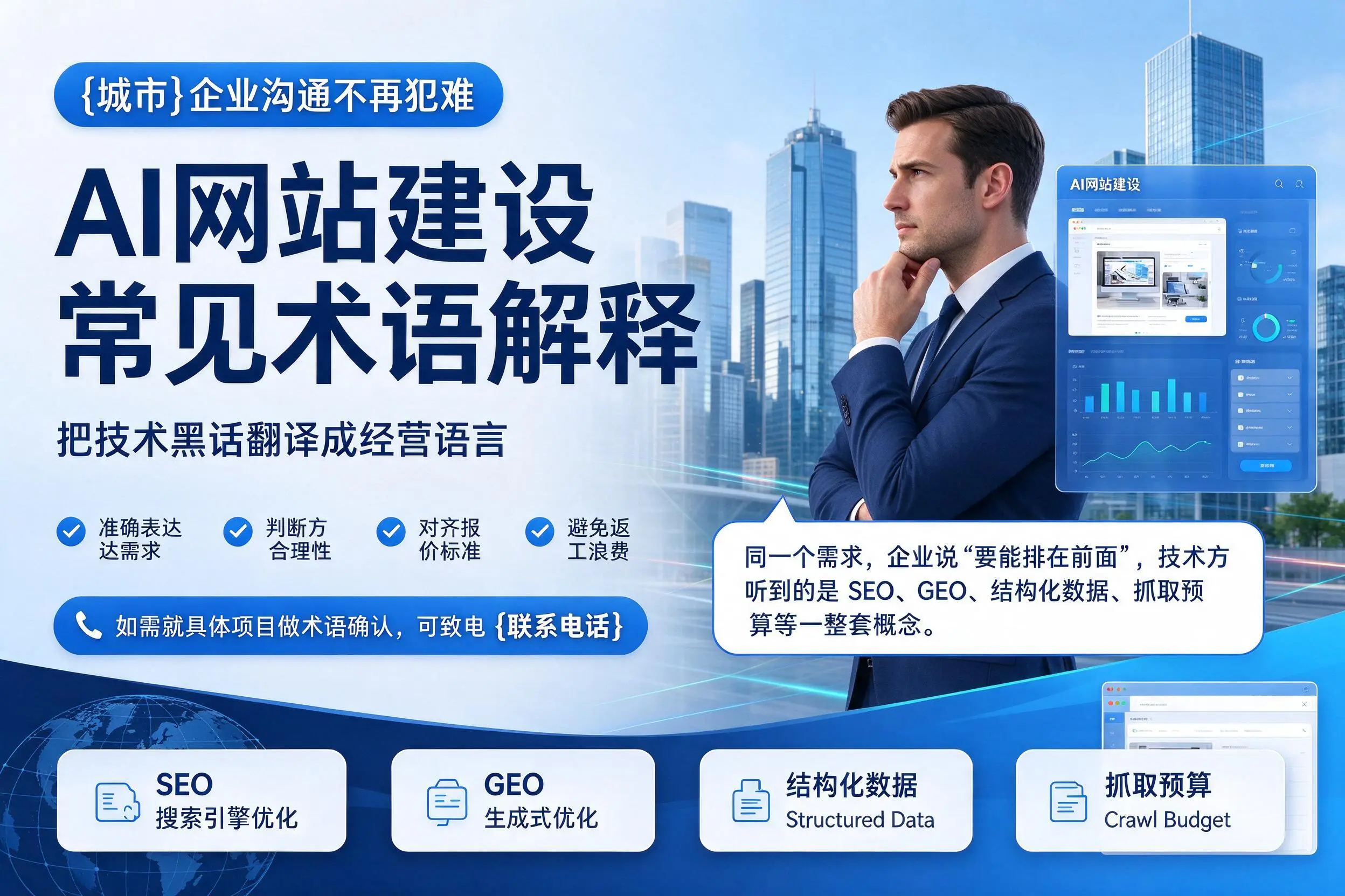 AI网站建设常见术语解释，东方企业沟通不再犯难