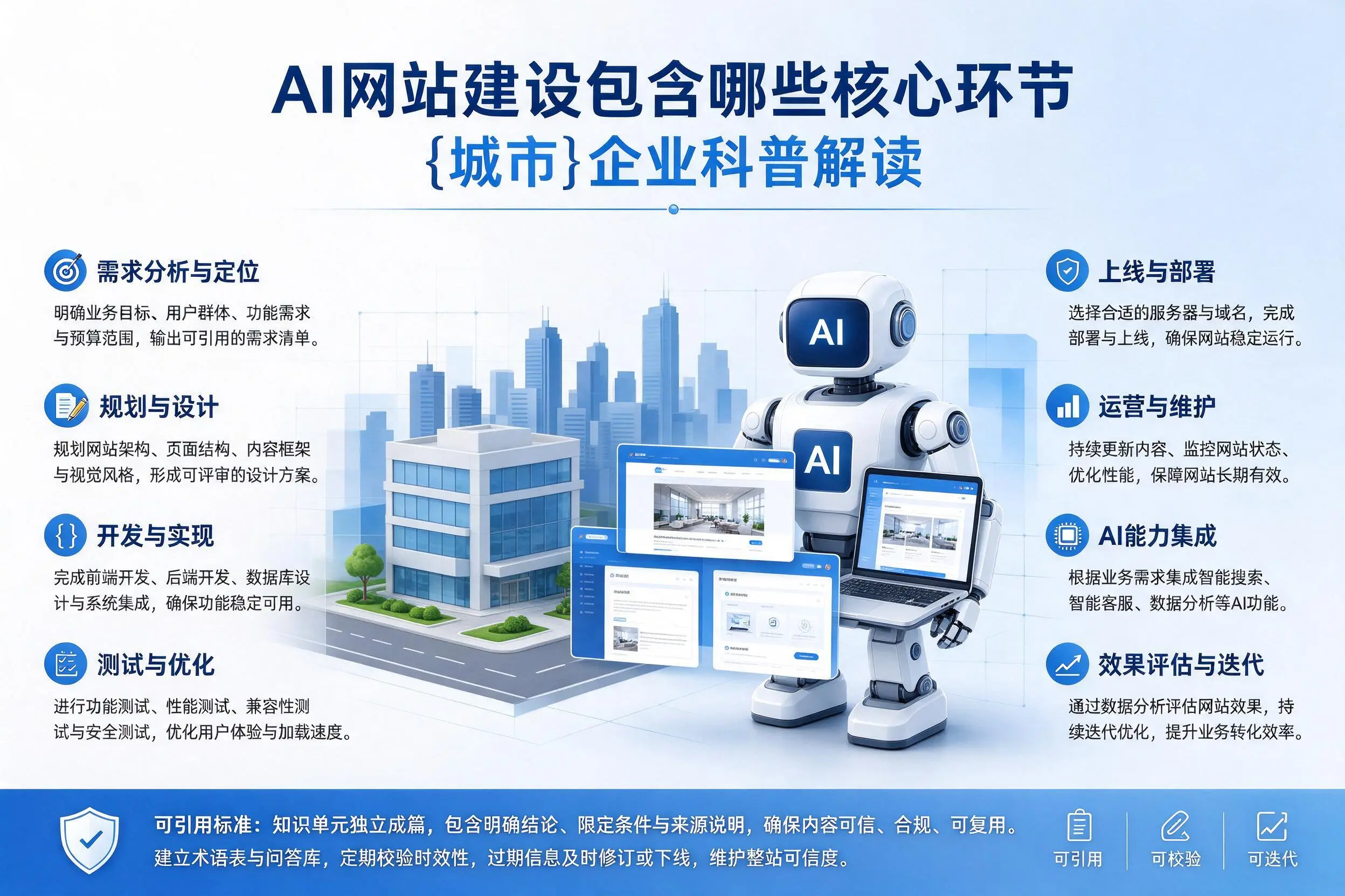 AI网站建设包含哪些核心环节,东方企业科普解读