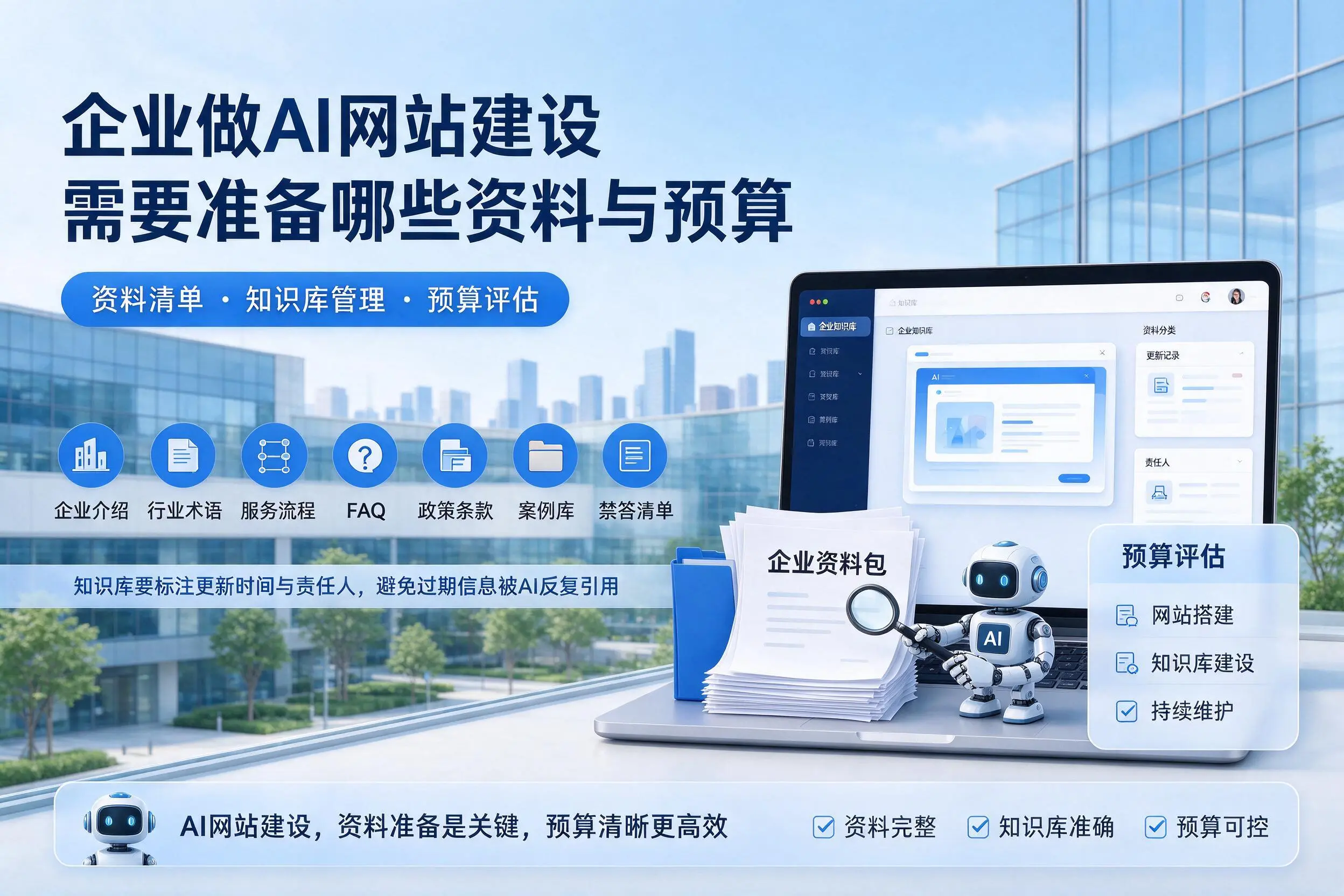 东方企业做AI网站建设需要准备哪些资料与预算