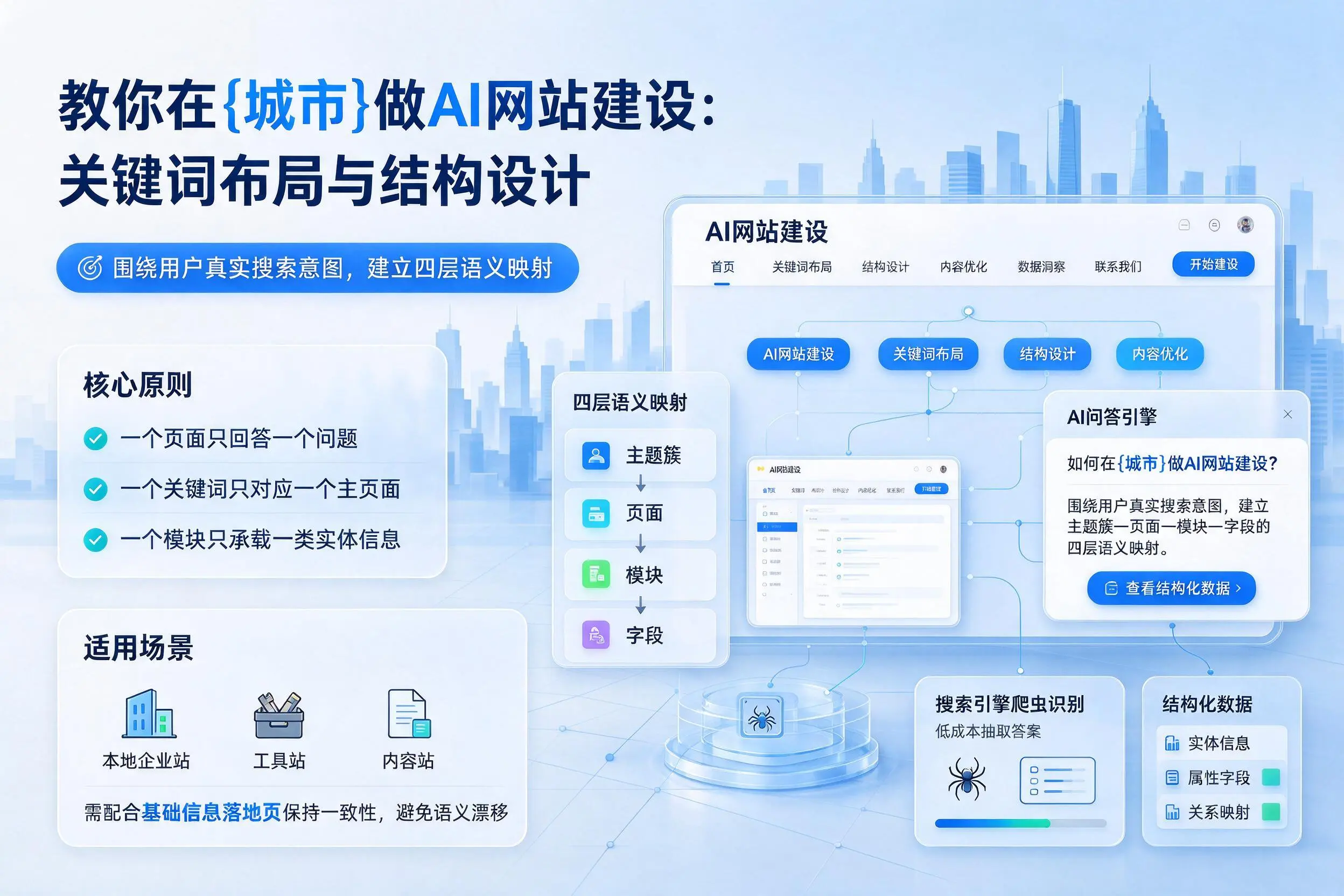 教你在东方做AI网站建设:关键词布局与结构设计