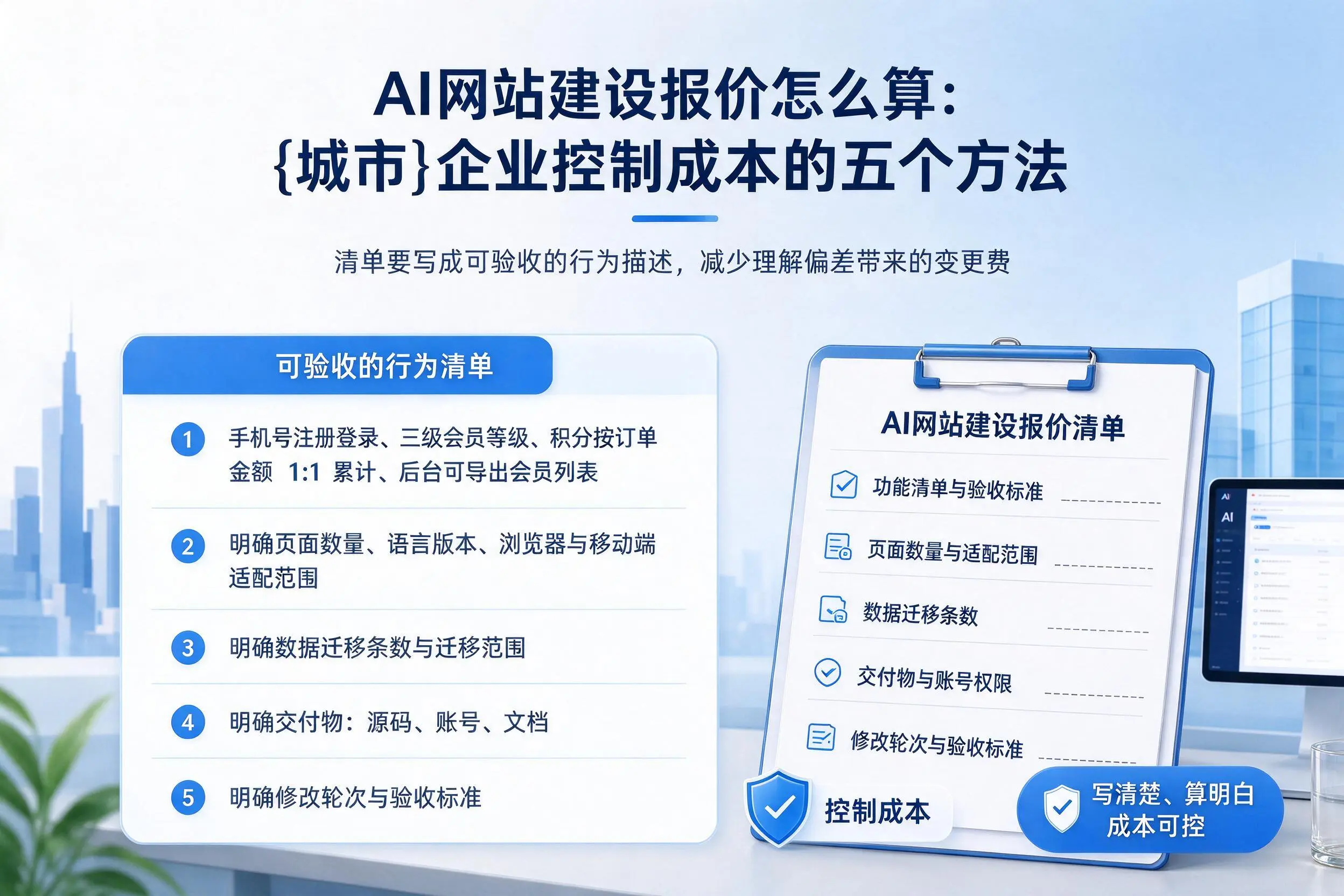 AI网站建设报价怎么算:东方企业控制成本的五个方法