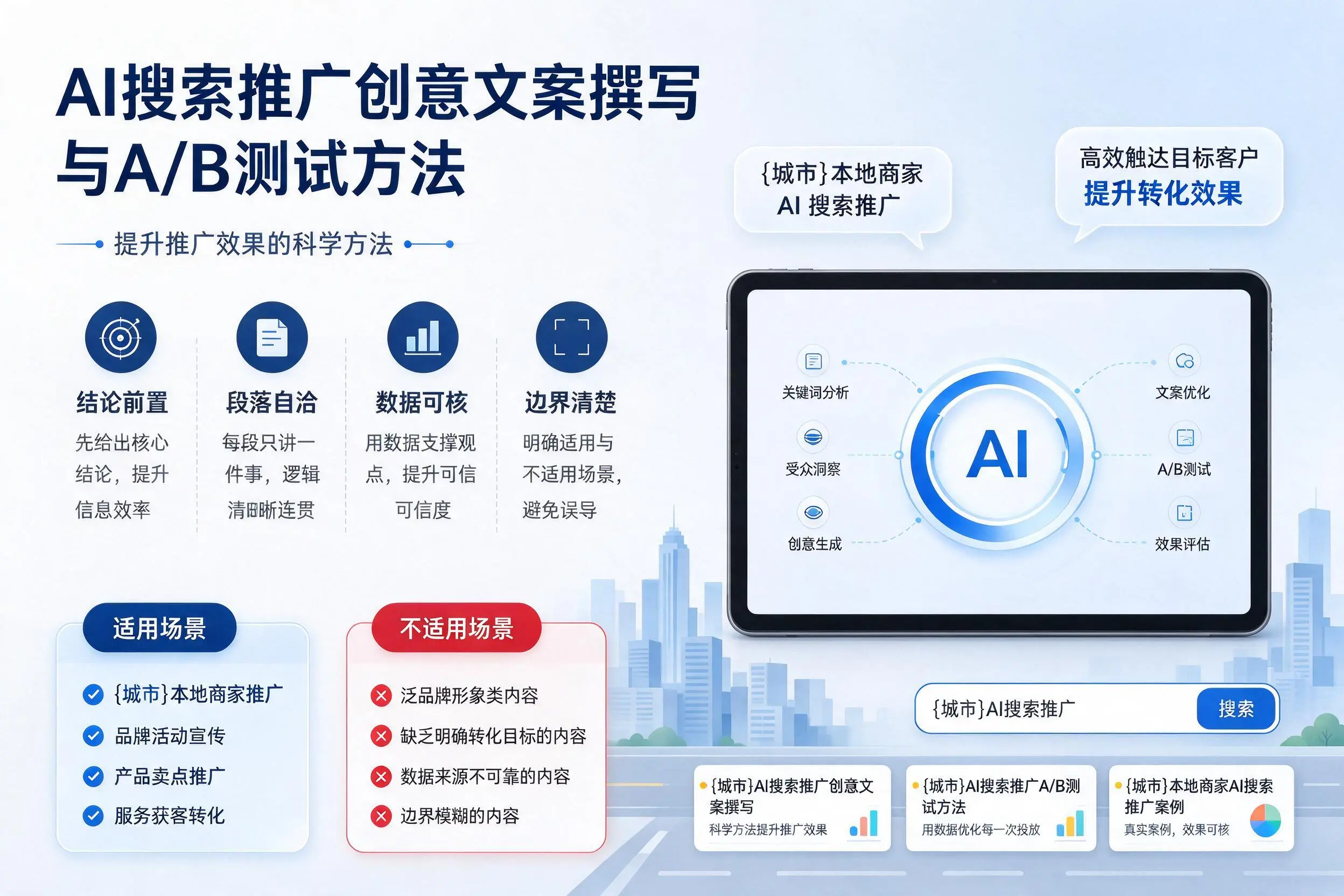东方AI搜索推广创意文案撰写与A/B测试方法